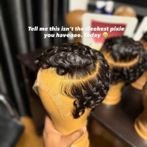 Pixie curls human hair